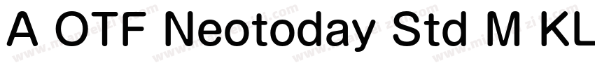 A OTF Neotoday Std M KL字体转换